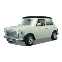 Bburago 1/18 1969 Mini Cooper - Beige with Black roof - Diecast