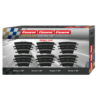 Carrera Curve Track 1/30° (6pcs) (To Suit Evo/124/132)