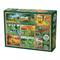 Cobble Hill 1000pc Postcards From The Farm Jigsaw Puzzle