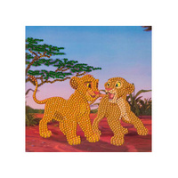 CrystalArt - Simba and Nala 18x18cm Card