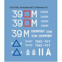 Firestorm Australian M113 Vietnam - Cherryboy & Teke-Nut Decal Set