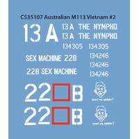 Firestorm Australian M113 Vietnam - Sex Machine & Nympho Decal Set