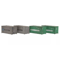 Dapol N 20' Containers  Evergreen 321977 2/371754 3 Maersk 771766/763500 7