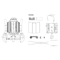 DDA 1/24 LC/LJ Twin Turbo LS Torana Engine Plastic Model Kit Accessory