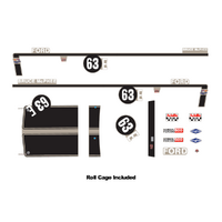 DDA 1/24 #63E XW Ford Bathurst Decal Kit w/Roll Cage Accessory