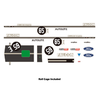 DDA 1/24 #65E XY Ford Bathurst Decal Kit w/Roll Cage  Accessory