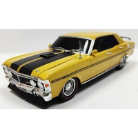 DDA 1/24 Yellow Ochre Ford XY GTHO Spectra Rides Light Up - Plastic Diecast Car