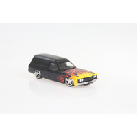 DDA 1/24 Black w/Flames HJ Holden Panelvan Custom Spectra Rides Light Up Plastic Diecast Model