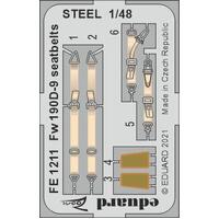 Eduard FE1211 1/48 Fw 190D-9 seatbelts STEEL Zoom set