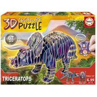 Educa 3D Creature Puzzle Triceratops