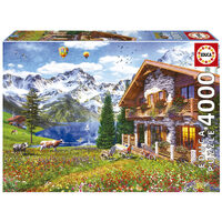 Educa Chalet In The Alps 4000pcs Jigsaw Puzzle