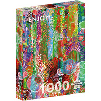 Enjoy Puzzles 2010 Floral Curtain 1000pcs Jigsaw Puzzle