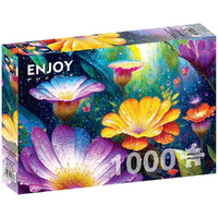 Enjoy Puzzles 2130 Flowers in the Rain 1000pcs Jigsaw Puzzle