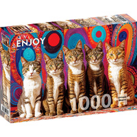 Enjoy Puzzles 2131 Five Cats 1000pcs Jigsaw Puzzle