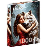 Enjoy Puzzles 2165 Lady and the Wolf 1000pcs Jigsaw Puzzle