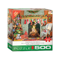 Eurographics 500pcXL Christmas By Fireplace Jigsaw Puzzle