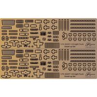 Fujimi 1/72 Genuine Photo-Etched Parts for JGSDF 1/2t Trucke (for Army + Military Police) (Mi-205)