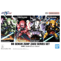 Bandai Gundam BB Senshi ZGMF Zaku Series Set Gunpla Plastic Model Kit