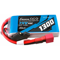 Gens Ace G-Tech 2S 1300mAh 45C 7.4V Soft Pack Lipo Battery w/Deans Connector
