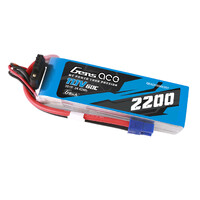 Gens Ace G-Tech 3S 2200mAh 60C 11.1V Soft Pack LiPo Battery w/EC3 Connector