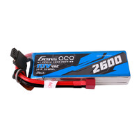 Gens Ace G-Tech 3S 2600mAh 45C 11.1V Soft Pack LiPo Battery w/Deans Connector
