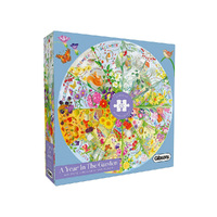 Gibson 500pc Year In The Garden Circular Jigsaw Puzzle