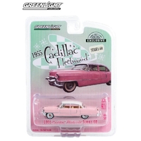 Greenlight 1/64 1955 Cadillac Fleetwood Series 60 - Pink with White Roof (Hobby Exclusive) Diecast