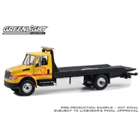 Greenlight 1/64 Shell International Durastar 4400 Flatbed Truck "Shell Oil Roadside Service 24 Hour" Diecast