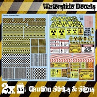 GREEN STUFF WORLD Waterslide Decal Sheets - Caution Strips