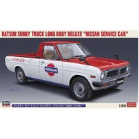 Hasegawa 1/24 Datsun Sunny Truck Long Body Deluxe "Nissan Service Car" Plastic Model Kit