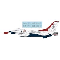 Hobby Master 1/72 F-16C Thunderbirds USAF, RIAT 2017 (w/No.1 to No.6 decals) Diecast Model Aircraft