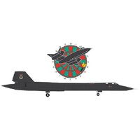 Herpa 1/200 U.S. Air Force Lockheed SR-71A Blackbird - Detachment 4 "Dartboard" Diecast Model Aircraft