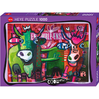 Heye 1000pc Cool Cattle, Striped Cows Jigsaw Puzzle