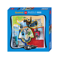 Heye 1000pc Cool Cattle, Dotted Cow Jigsaw Puzzle