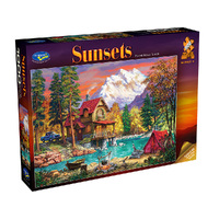 Holdson 1000pc Sunsets 4, Forest House Jigsaw Puzzle