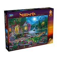 Holdson 1000pc Sunsets 4, Moonlight House Jigsaw Puzzle