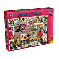 Holdson 1000pc Stamp & Collage Kittens Jigsaw Puzzle