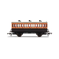 Hornby OO LSWR, 4 Wheel Coach, 3RD Class, Fitted Lights, 302 - ERA 2