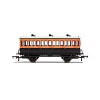 Hornby OO LSWR, 4 Wheel Coach, 3RD Class, Fitted Lights, 308 - ERA 2