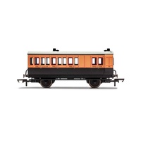 Hornby OO LSWR, 4 Wheel Coach, Brake 3RD Class, Fitted Lights, 179 - ERA 2