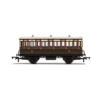 Hornby OO GWR, 4 Wheel Coach, 3RD Class, Fitted Lights, 1889 - ERA 2/3