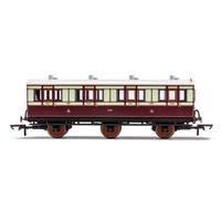 Hornby OO LNWR, 6 Wheel Coach, 1ST Class, Fitted Lights, 1889 - ERA 2