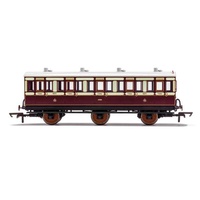 Hornby OO LNWR, 6 Wheel Coach, 3RD Class, Fitted Lights, 4671 - ERA 2