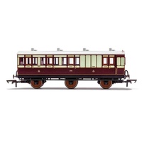 Hornby OO LNWR, 6 Wheel Coach, Brake 3RD Class, Fitted Lights, 7463 - ERA 2