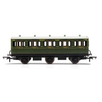 Hornby OO SR, 6 Wheel Coach, 3RD Class, Fitted Lights, 1908 - ERA 3