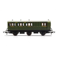 Hornby OO SR, 6 Wheel Coach, Brake 3RD Class, Fitted Lights, 3750 - ERA 3