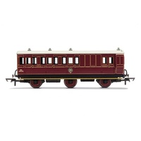 Hornby OO NBR, 6 Wheel Coach, Unclassed (Brake 3RD) Coach, Fitted Lights, 472 - ERA 2