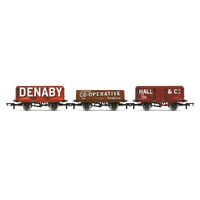 Hornby OO Triple Wagon Pack, Denaby Colliery, Leicester Co-Op & Hall & Co - Era 3