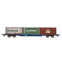 Hornby OO KFA Container Wagon with 2 x 20' Containers & 1 x 20' Tanktainer - Era 11