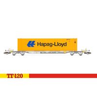 Hornby TT TOUAX SFFGMSS IFA Wagon With 45' Container 'Hapag-Lloyd' - Era 11